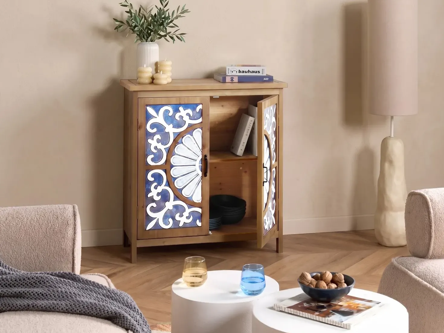 Credenza a 2 ante MATARANKA Marrone