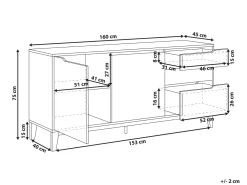 Credenza a 2 ante MONCTON Marrone chiaro