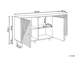 Credenza a 3 ante RONGE Marrone chiaro