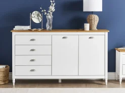 Credenza a 2 ante SHILLINGTON Legno di pino Bianco