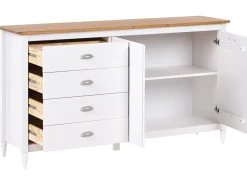 Credenza a 2 ante SHILLINGTON Legno di pino Bianco