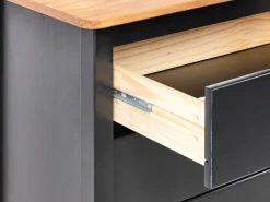 Credenza a 2 ante SHILLINGTON Legno di pino Nero