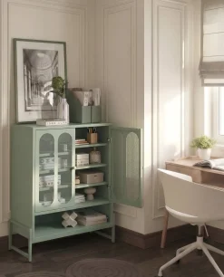 Credenza a 2 ante SOLETTA Metallo Verde menta