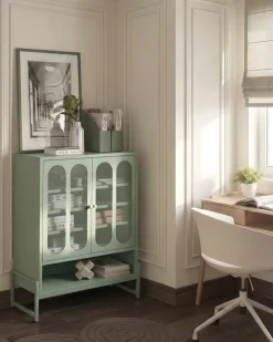 Credenza a 2 ante SOLETTA Metallo Verde menta