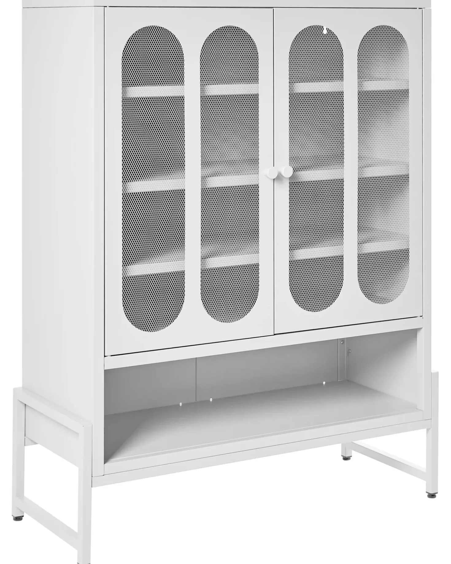Credenza a 2 ante SOLETTA Metallo Bianco