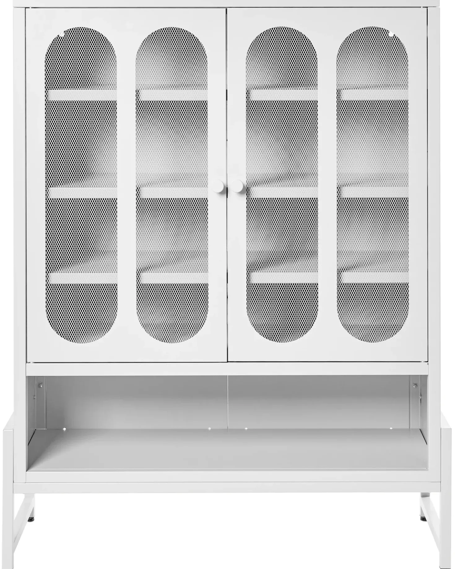 Credenza a 2 ante SOLETTA Metallo Bianco