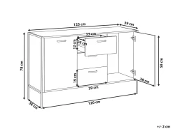 Credenza a 2 ante TIFTON Marrone scuro