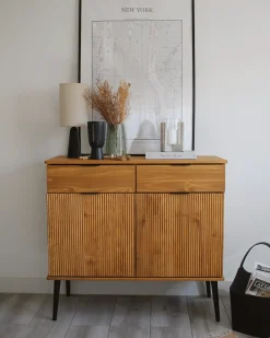 Credenza a 2 ante TIMMINS Legno di pino Marrone