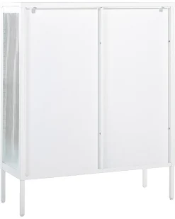 Credenza espositiva in vetro SARRE Metallo 90 cm Bianco