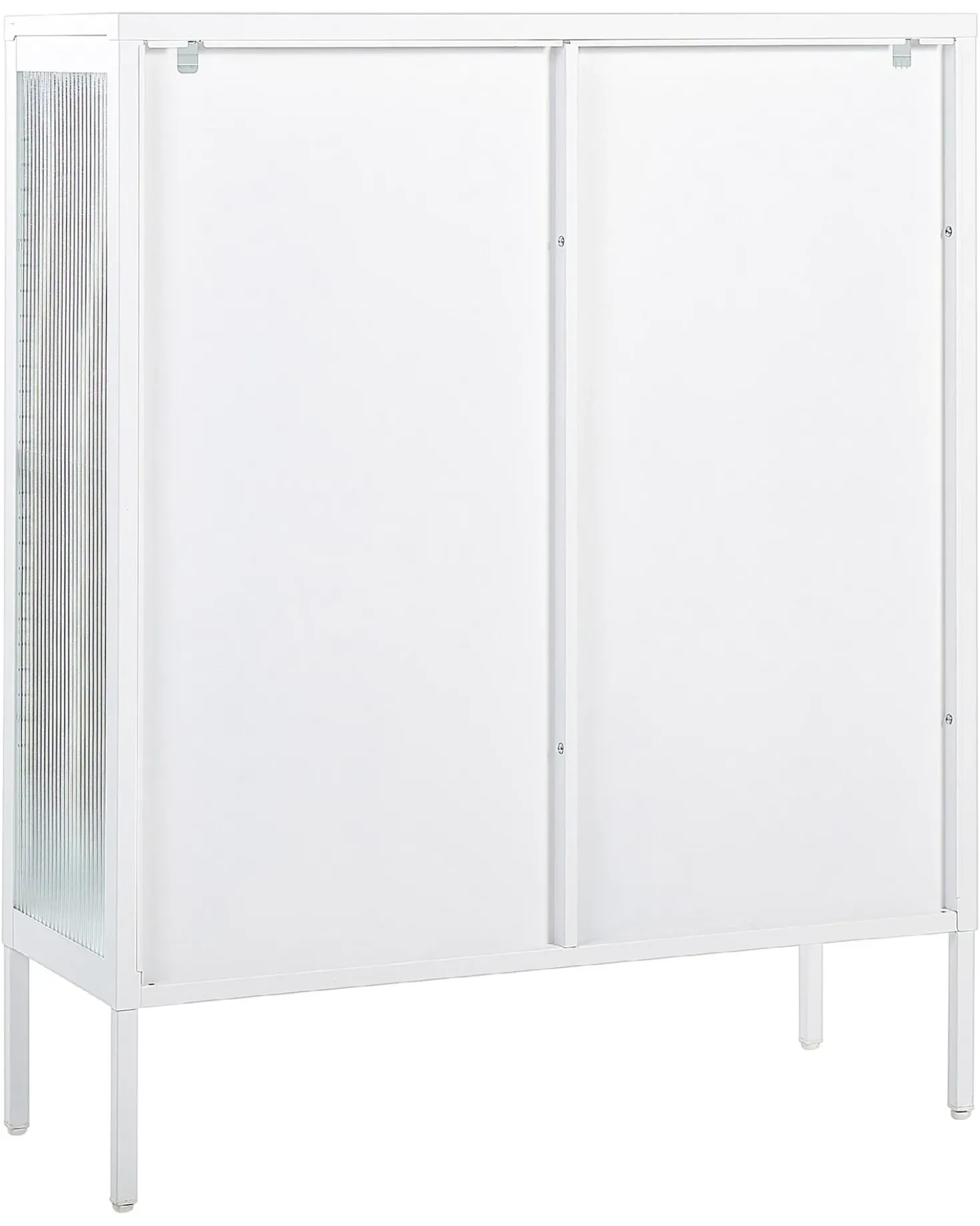 Credenza espositiva in vetro SARRE Metallo 90 cm Bianco