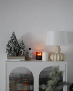 Credenza espositiva in vetro SARRE Metallo 90 cm Bianco