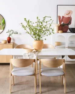 Credenza espositiva in vetro SARRE Metallo 90 cm Bianco