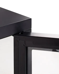 Credenza espositiva in vetro NEWPORT Metallo 115 cm Nero