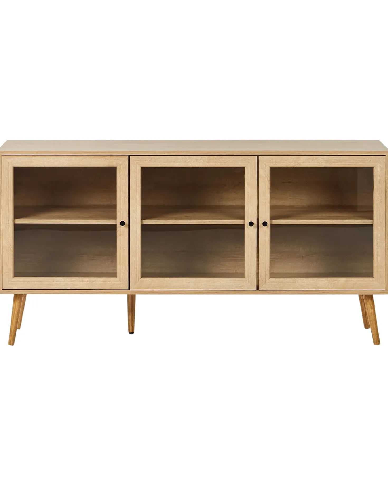 Credenza espositiva in vetro ALBANY 150 cm Marrone chiaro