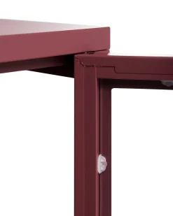 Credenza espositiva in vetro NEWPORT Metallo 115 cm Rosso scuro