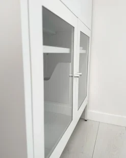 Credenza espositiva in vetro ESHOLT Metallo 80 cm Bianco