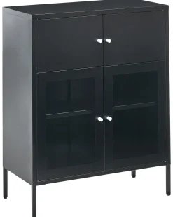 Credenza espositiva in vetro ESHOLT Metallo 80 cm Nero