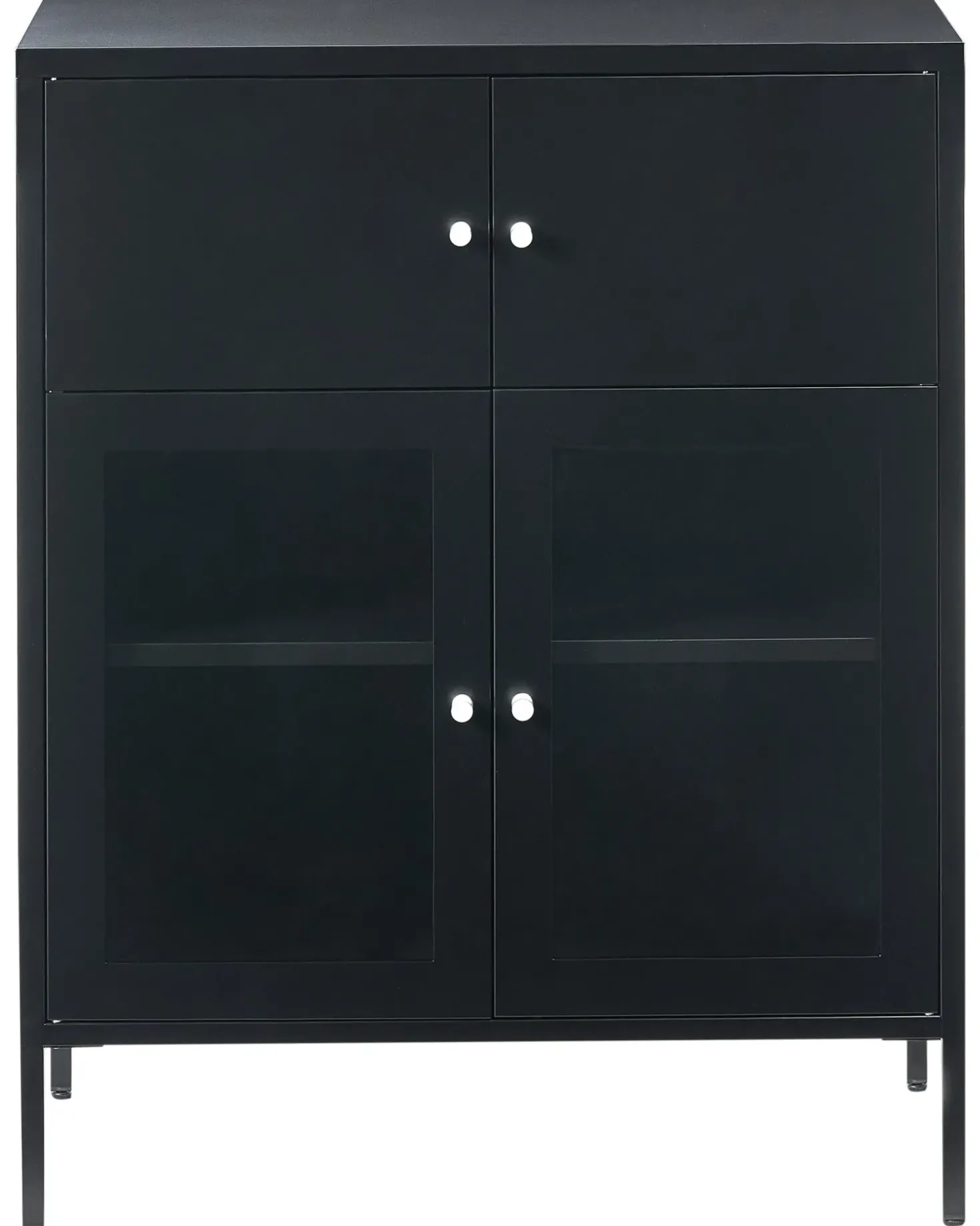 Credenza espositiva in vetro ESHOLT Metallo 80 cm Nero