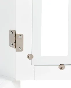 Credenza espositiva in vetro MIRAM 80 cm Bianco