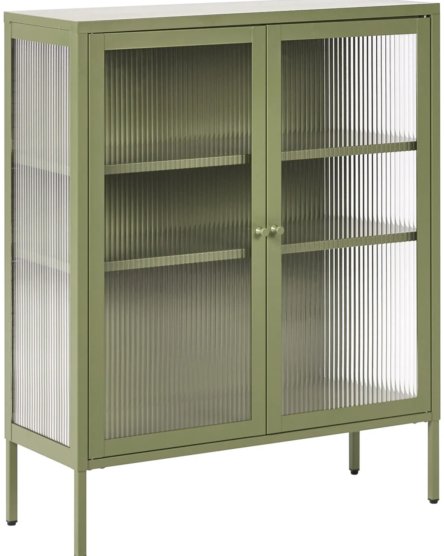 Credenza espositiva in vetro LERRYN Metallo 90 cm Verde