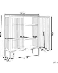 Credenza espositiva in vetro LERRYN Metallo 90 cm Verde