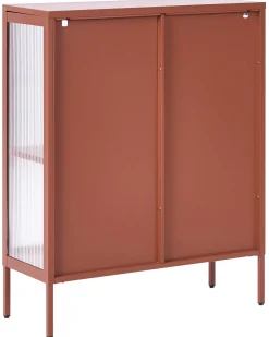 Credenza espositiva in vetro SARRE Metallo 90 cm Marrone dorato