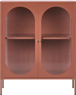 Credenza espositiva in vetro SARRE Metallo 90 cm Marrone dorato