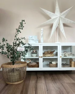 Credenza espositiva in vetro NEWPORT Metallo 115 cm Bianco