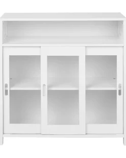 Credenza espositiva in vetro CRABTREE 86 cm Bianco