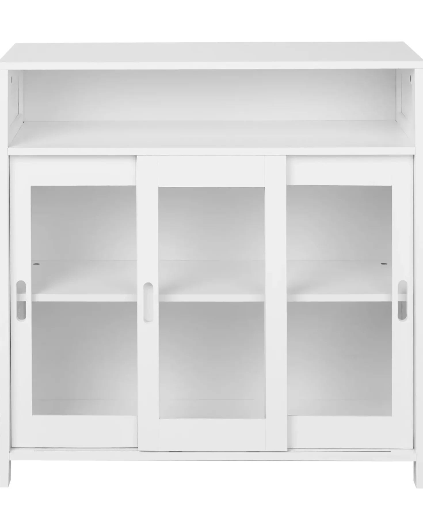 Credenza espositiva in vetro CRABTREE 86 cm Bianco