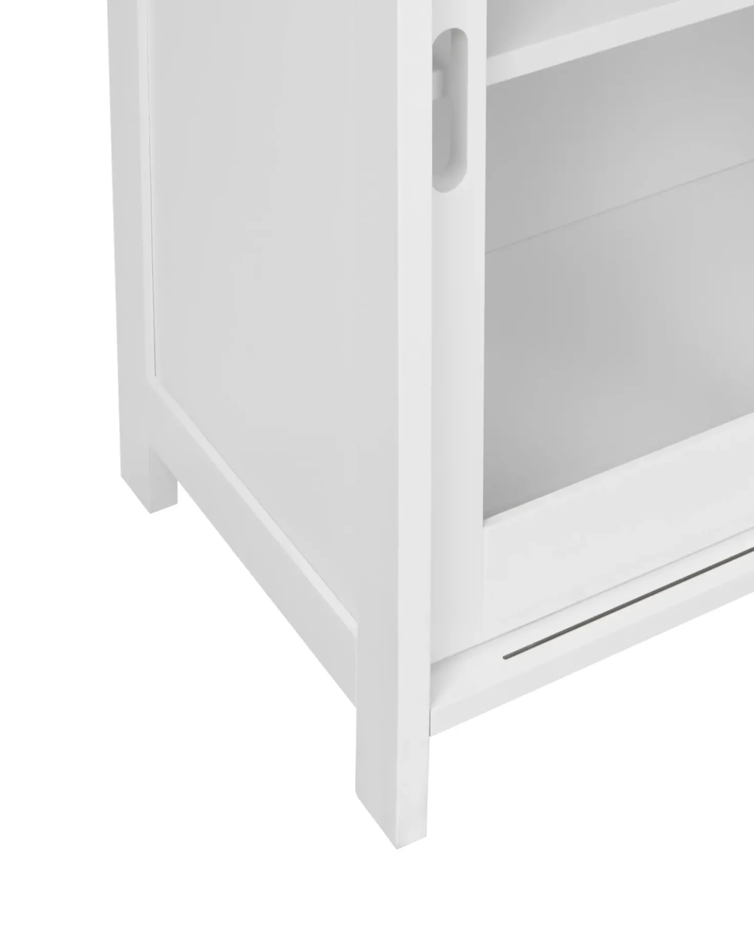 Credenza espositiva in vetro CRABTREE 86 cm Bianco