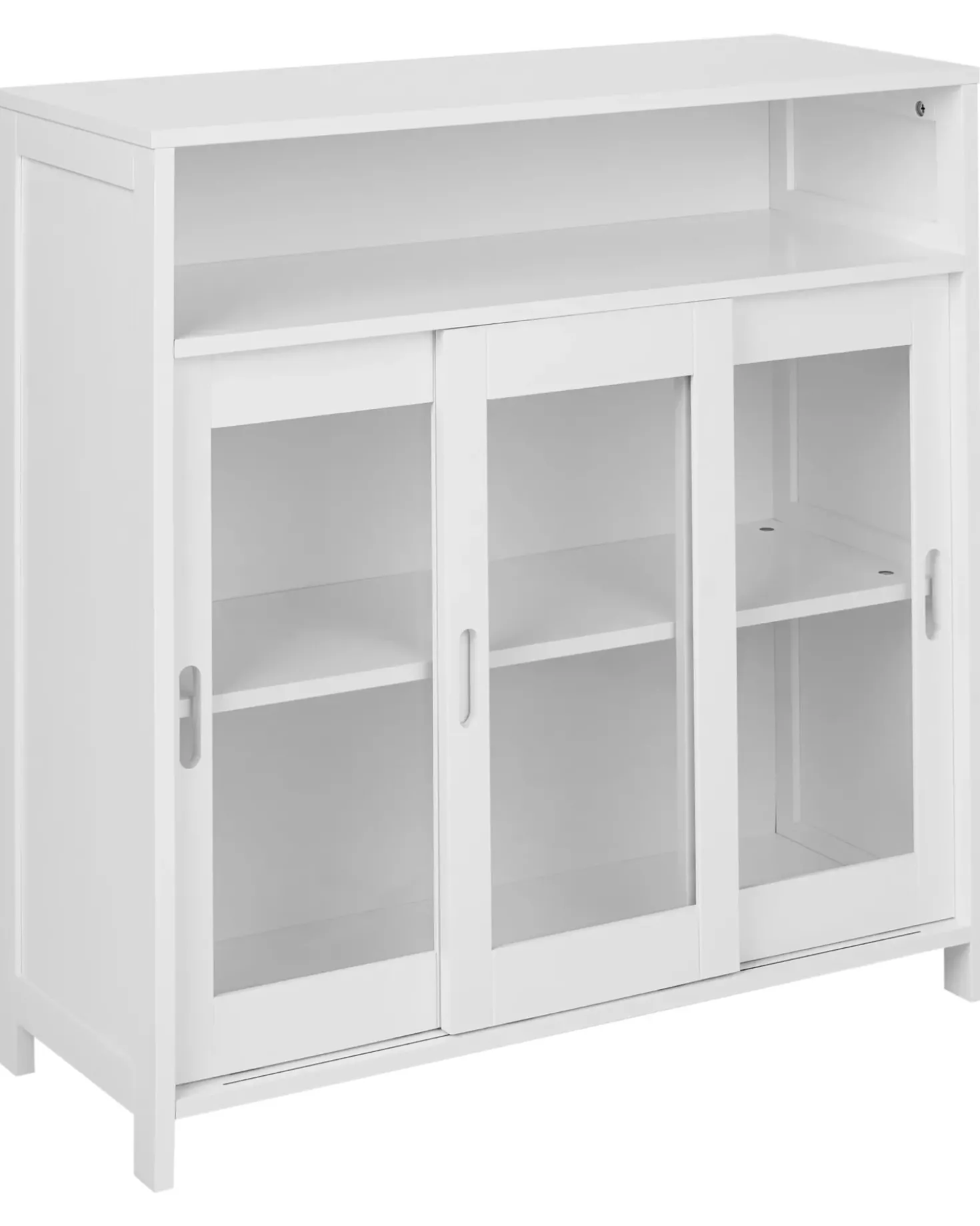 Credenza espositiva in vetro CRABTREE 86 cm Bianco