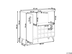 Credenza portavini ELISTON Marrone chiaro