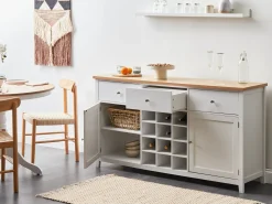 Credenza portavini LUCASTON Bianco