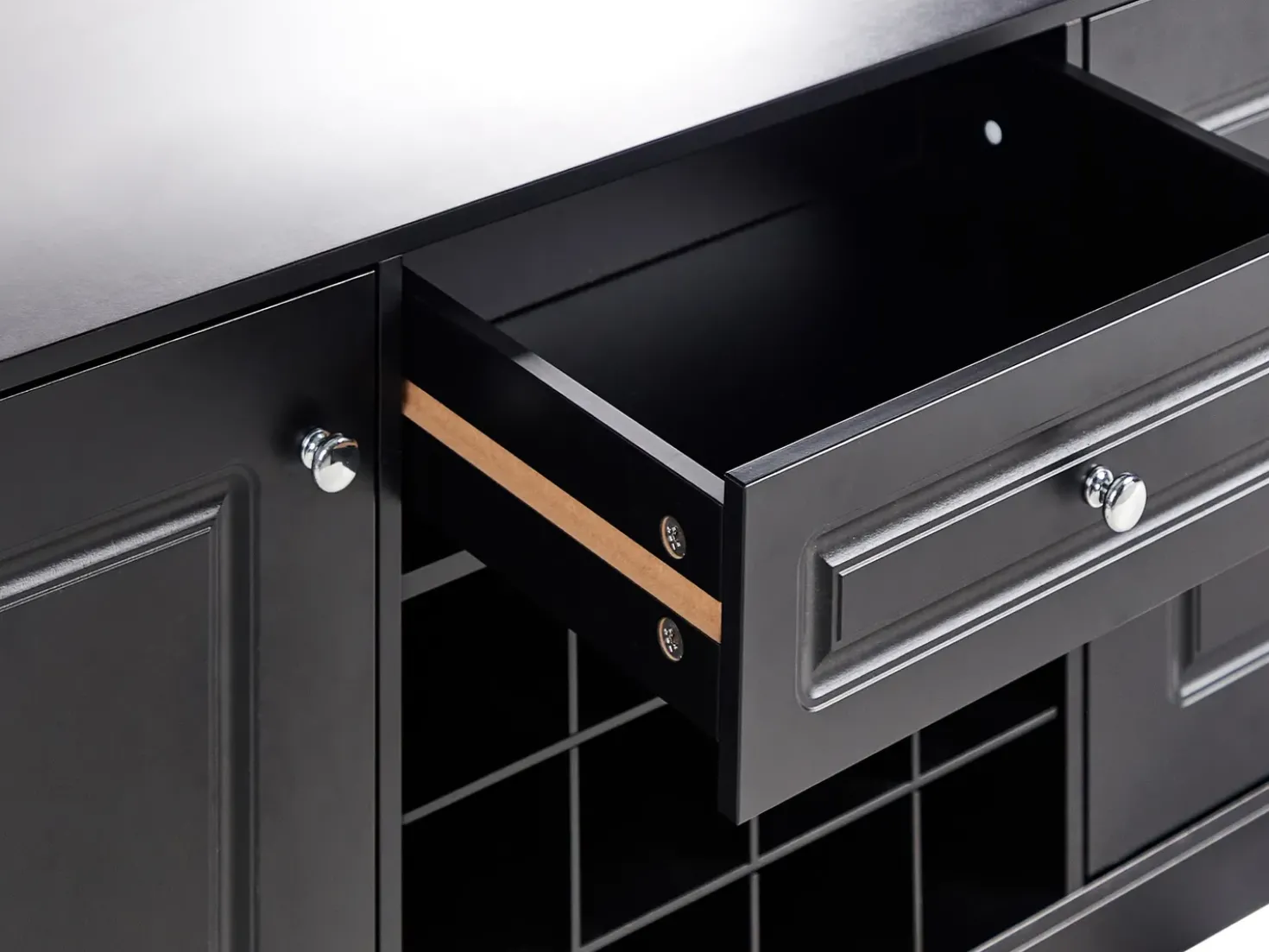 Credenza portavini TIMBOON Nero