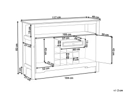 Credenza portavini TIMBOON Nero