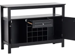 Credenza portavini TIMBOON Nero
