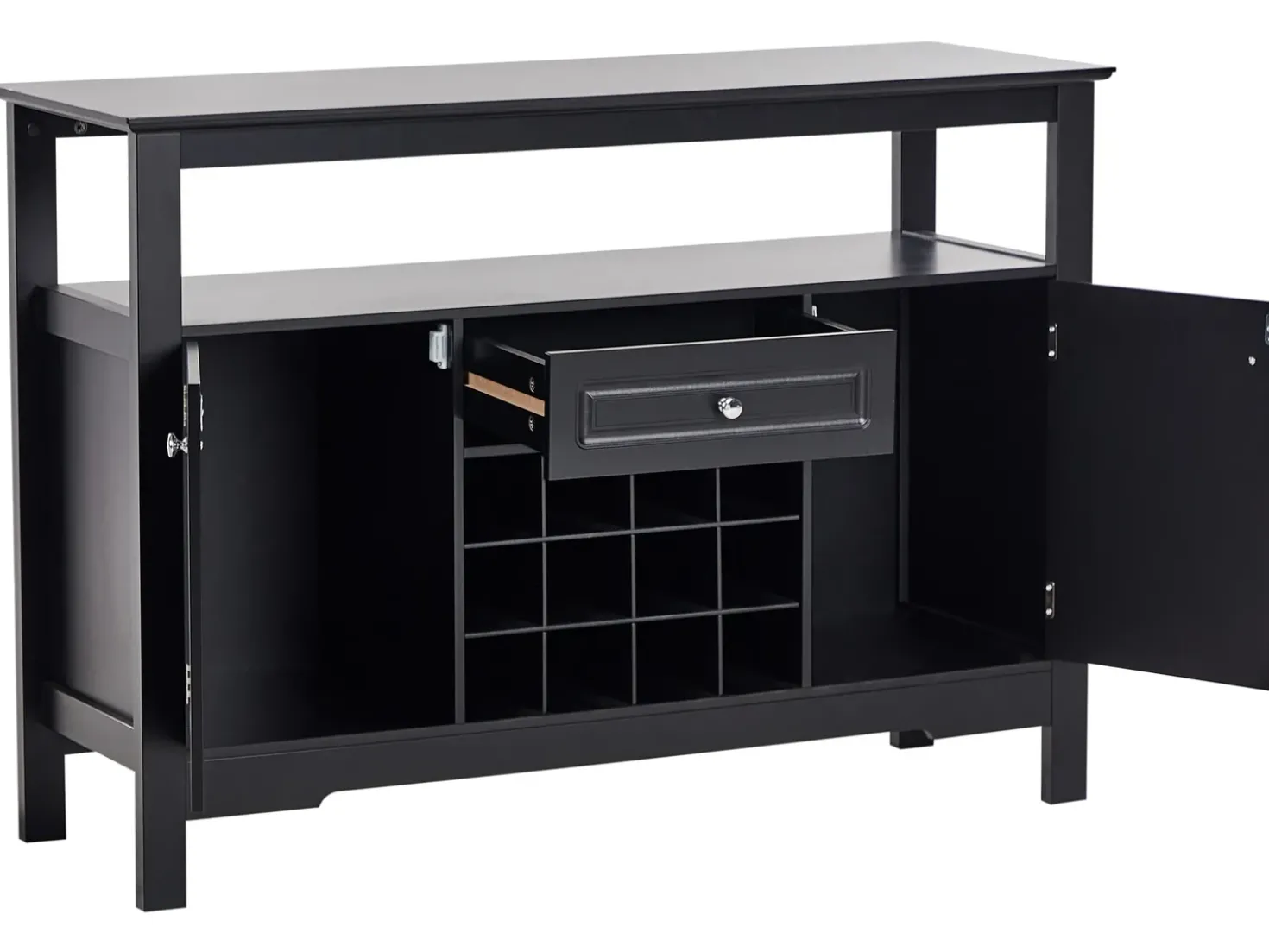 Credenza portavini TIMBOON Nero