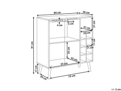 Credenza portavini TULLAMORE Marrone scuro