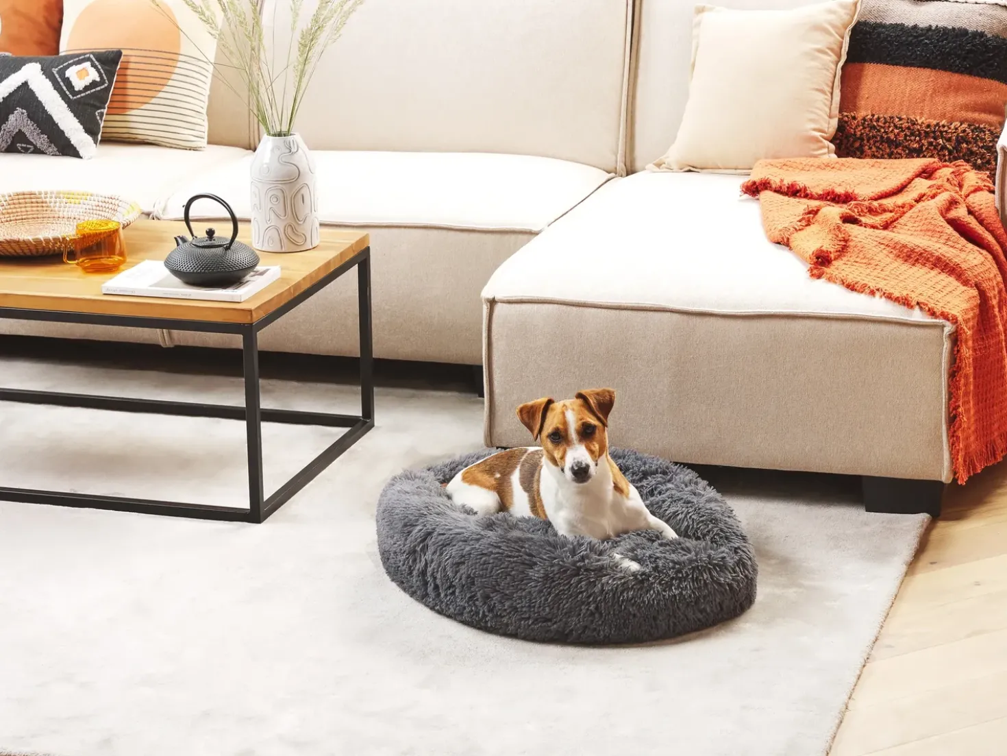 Cuccia per animali KULU Finta pelliccia Grigio scuro