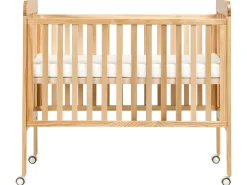 Culla per bambini Legno di pino BODMIN 60 x 120 cm con ruote Marrone chiaro