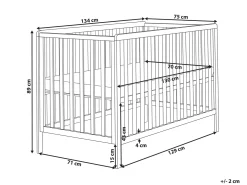 Culla per bambini Legno di pino KIAMA 70 x 130 cm Bianco