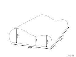 Cuscino da letto KANGTO Alto Schiuma memory 30 x 50 cm Bianco
