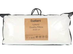 Cuscino da letto VIHREN Basso Piuma e piumino d'anatra 80 x 80 cm Bianco