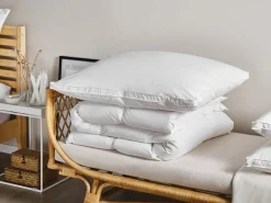 Cuscino da letto VIHREN Basso Piuma e piumino d'anatra 80 x 80 cm Bianco