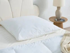 Cuscino da letto VIHREN Basso Piuma e piumino d'anatra 80 x 80 cm Bianco