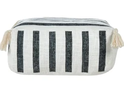 Cuscino da pavimento ASHTI Cotone Nero/Bianco