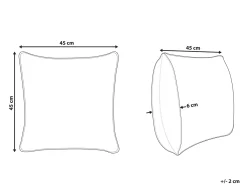 Cuscino decorativo ABELIA Cotone 45 x 45 cm Nero/Bianco Trama astratta