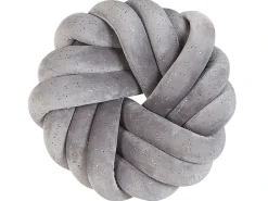 Cuscino decorativo AKOLA Velluto 30 x 30 cm Grigio Tinta unita
