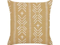 Cuscino decorativo BANYAN Cotone 45 x 45 cm Beige sabbia Trama geometrica